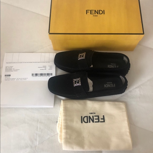 Authentic black Fendi loafers Like NEW - Picture 1 of 2